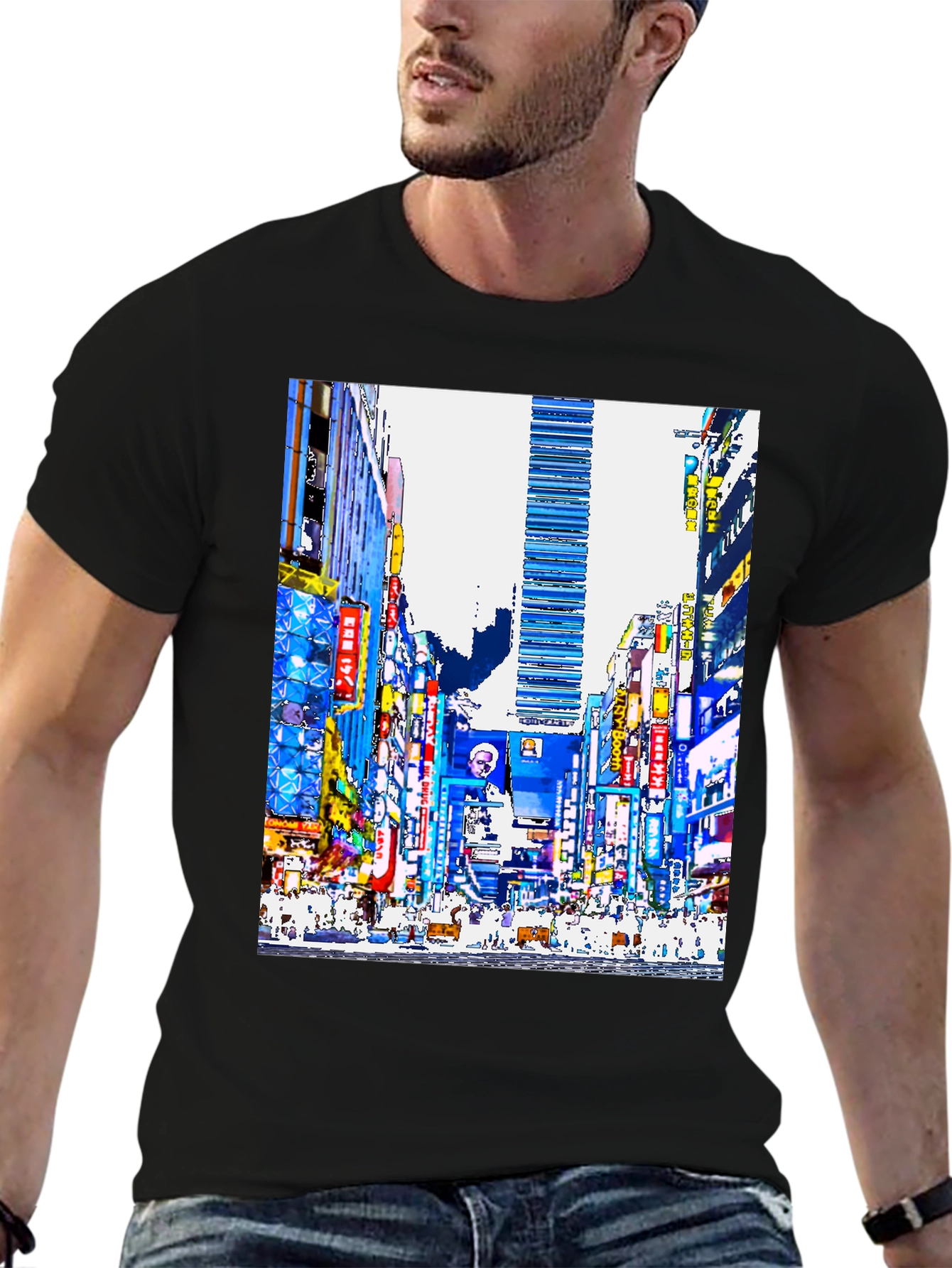 Tokyo Street Scene Graphic T-Shirt