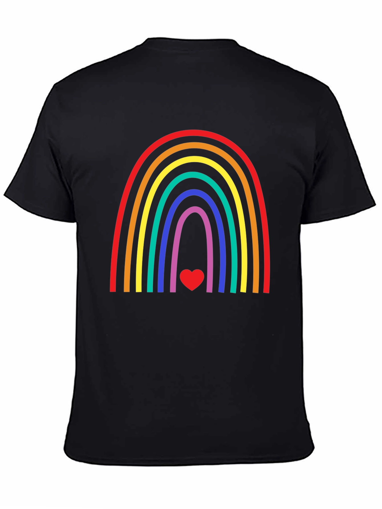 Rainbow Heart Graphic Tee - Pride & Positivity