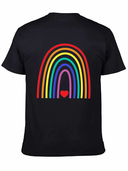 Rainbow Heart Graphic Tee - Pride & Positivity