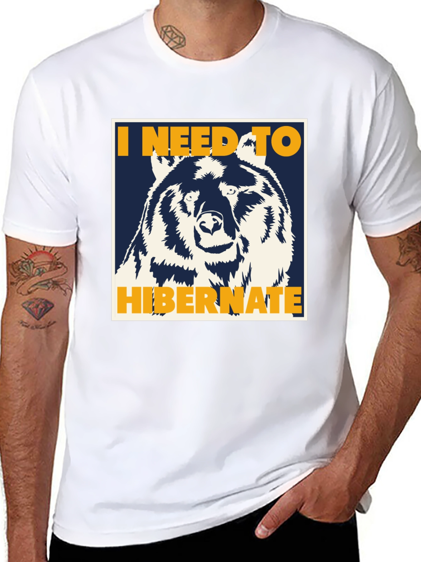 I Need to Hibernate Bear Graphic Tee