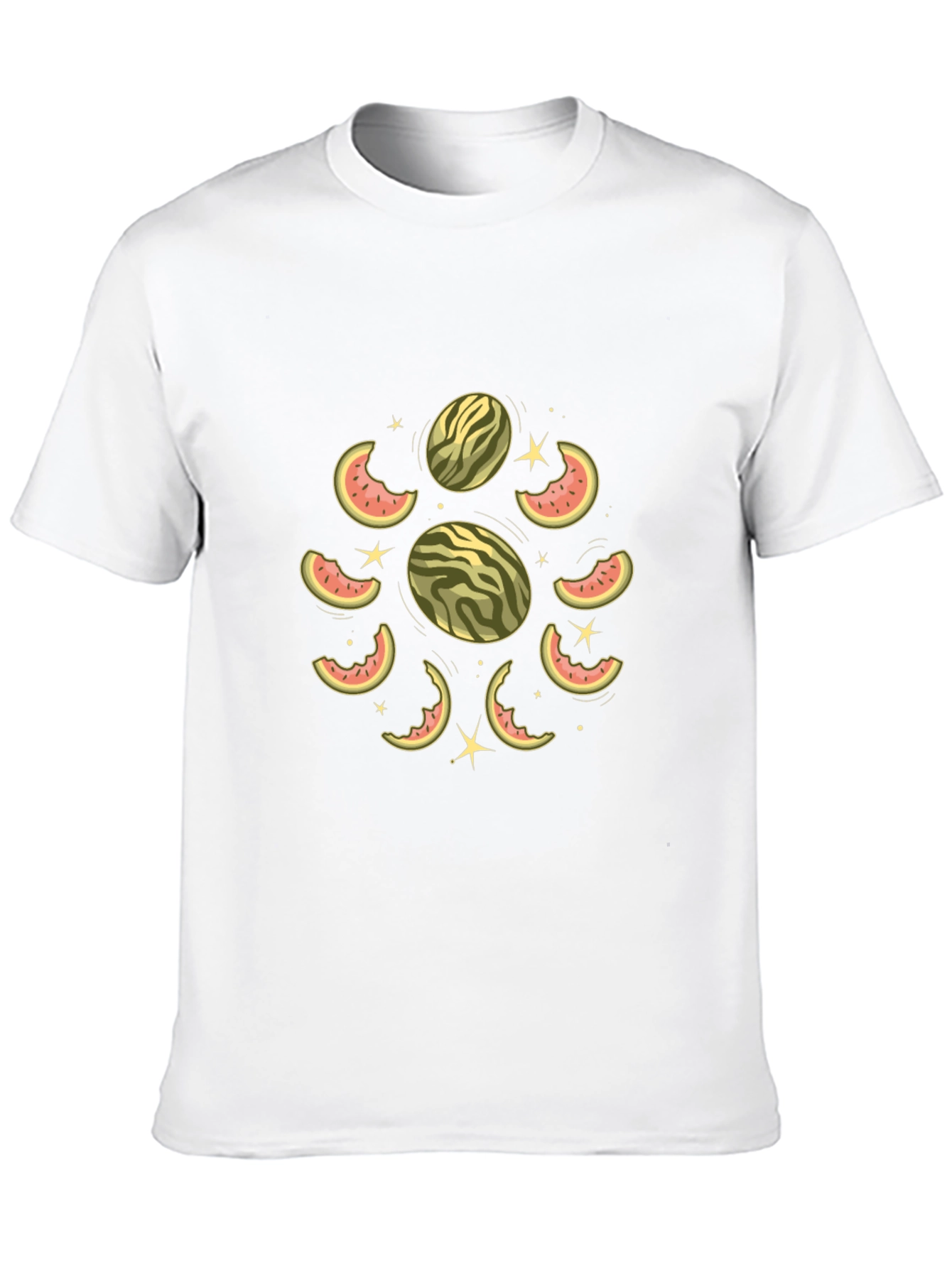 Watermelon Slice Graphic Black T-Shirt
