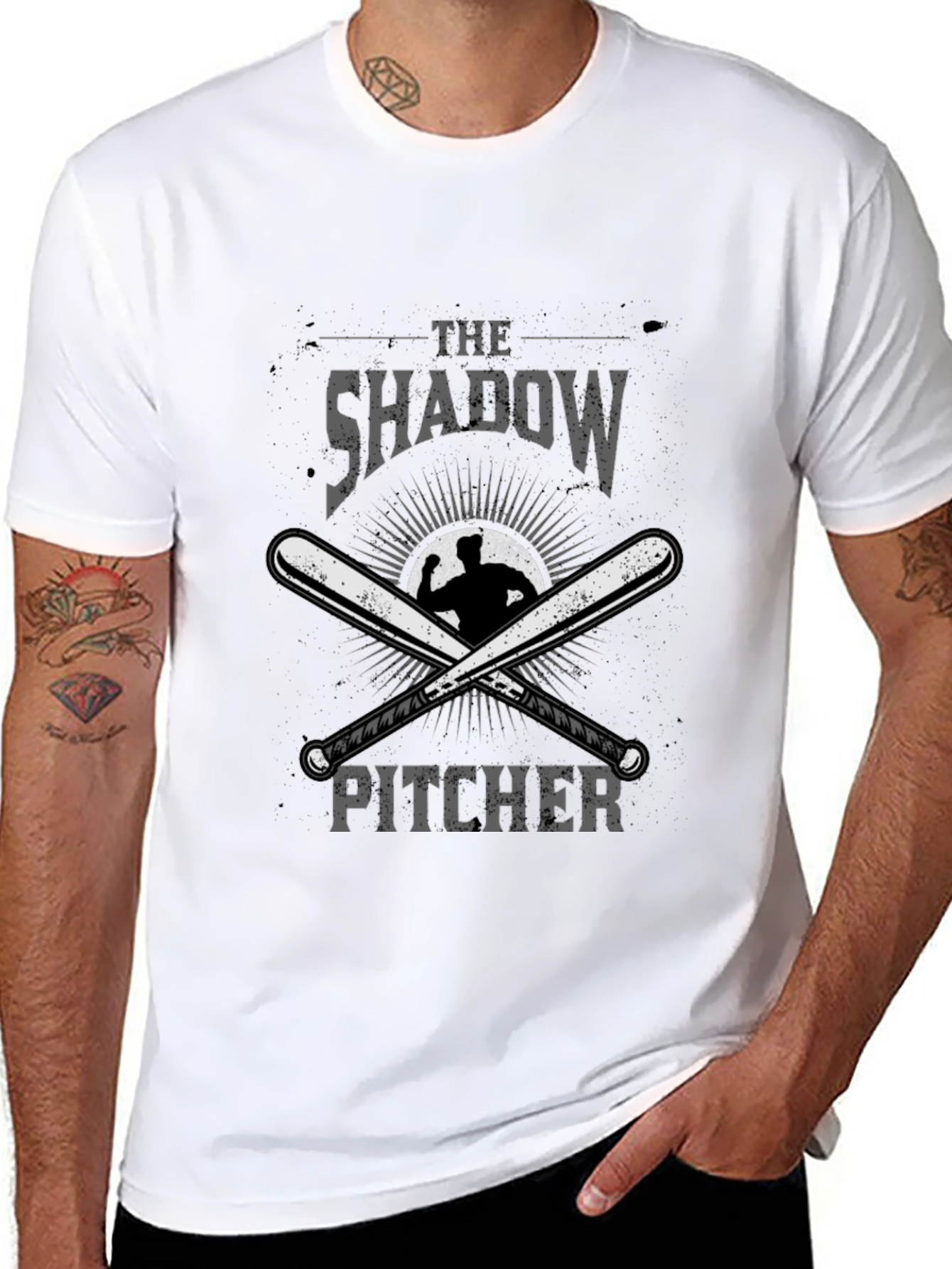 The Shadow Pitcher T-Shirt - Baseball Graphic Tee