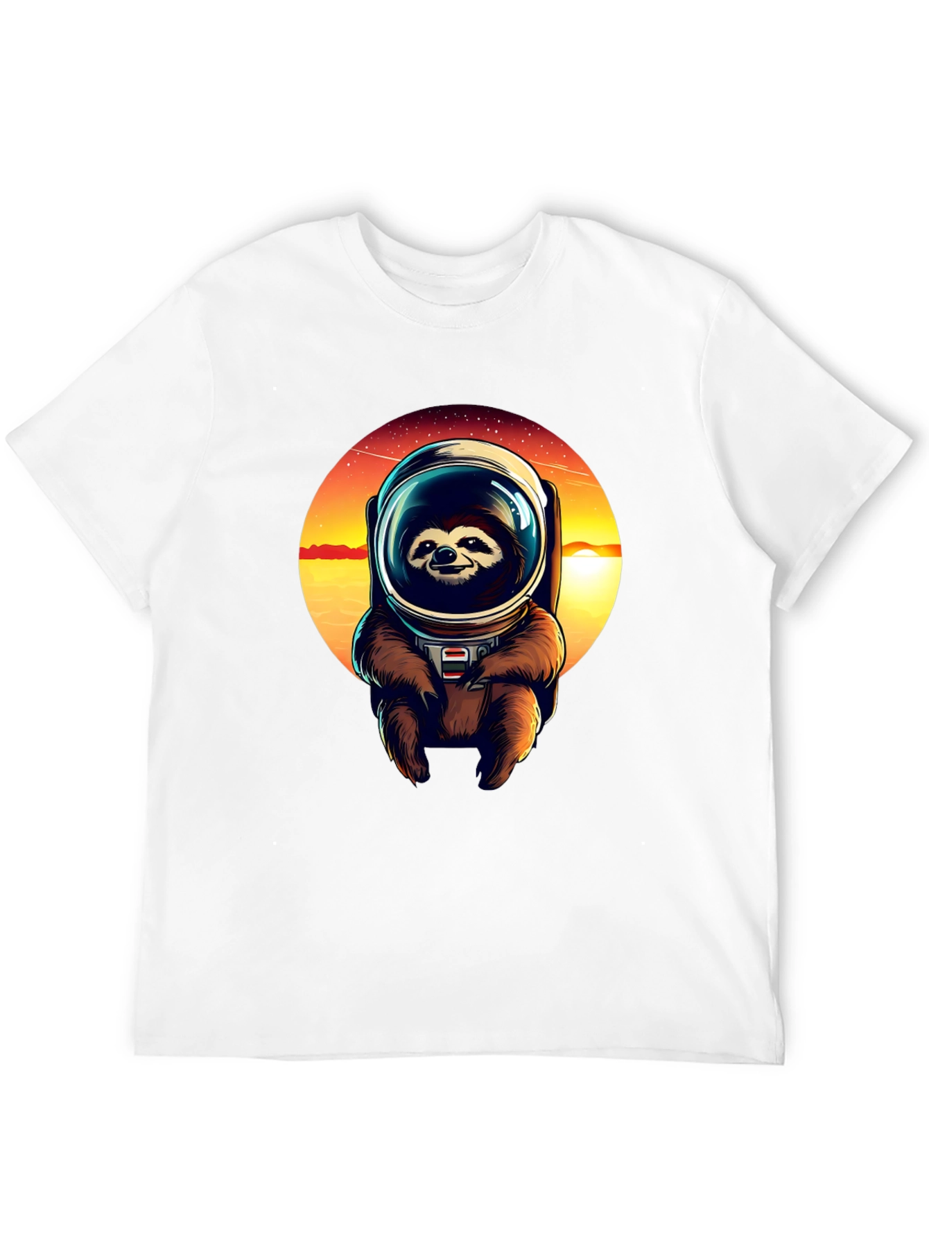 Sloth Astronaut Graphic Tee - Black