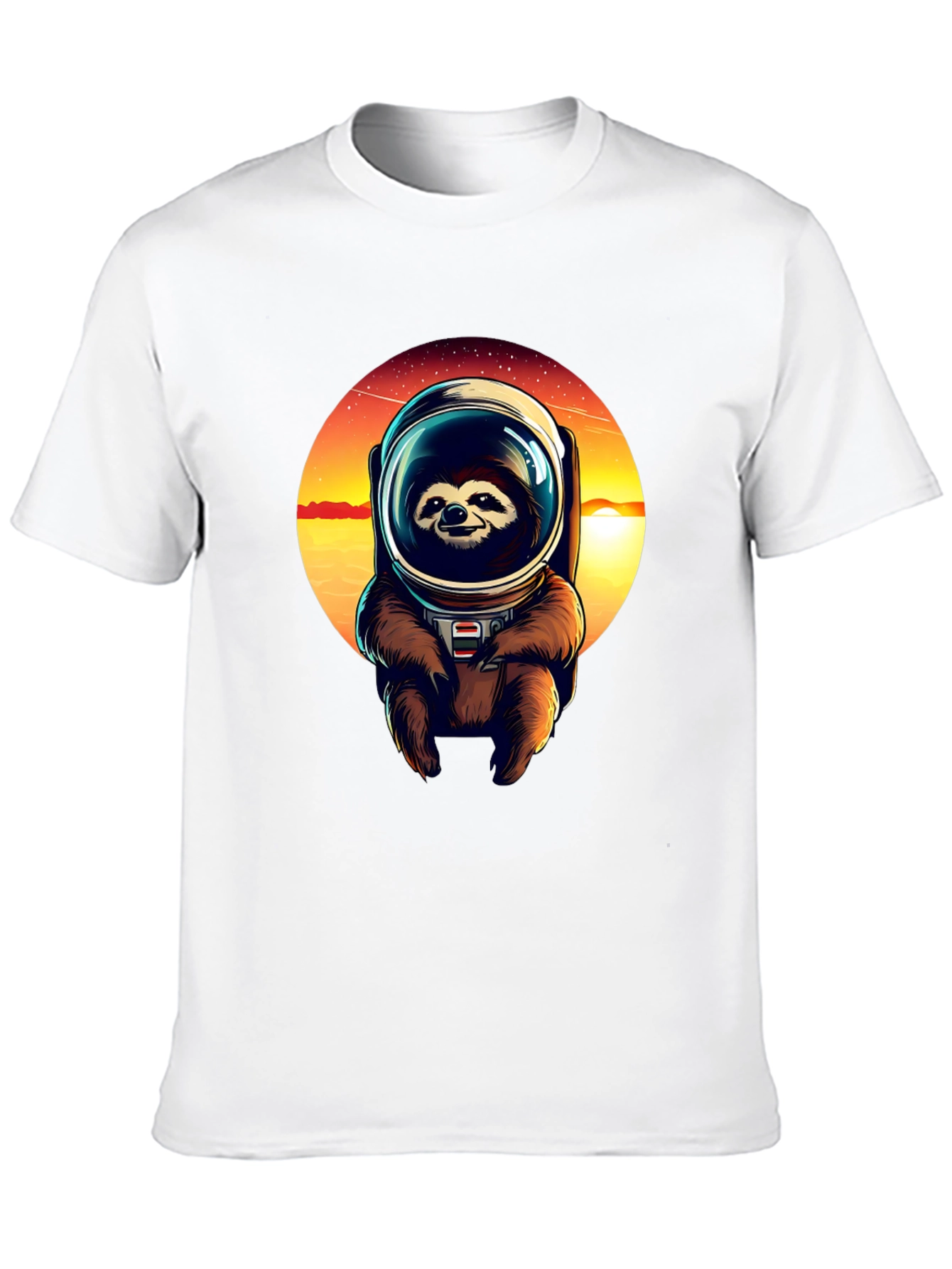 Sloth Astronaut Graphic Tee - Black