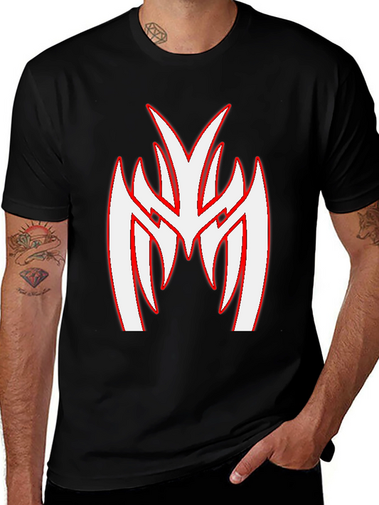 Black T-Shirt with Unique Graphic Print