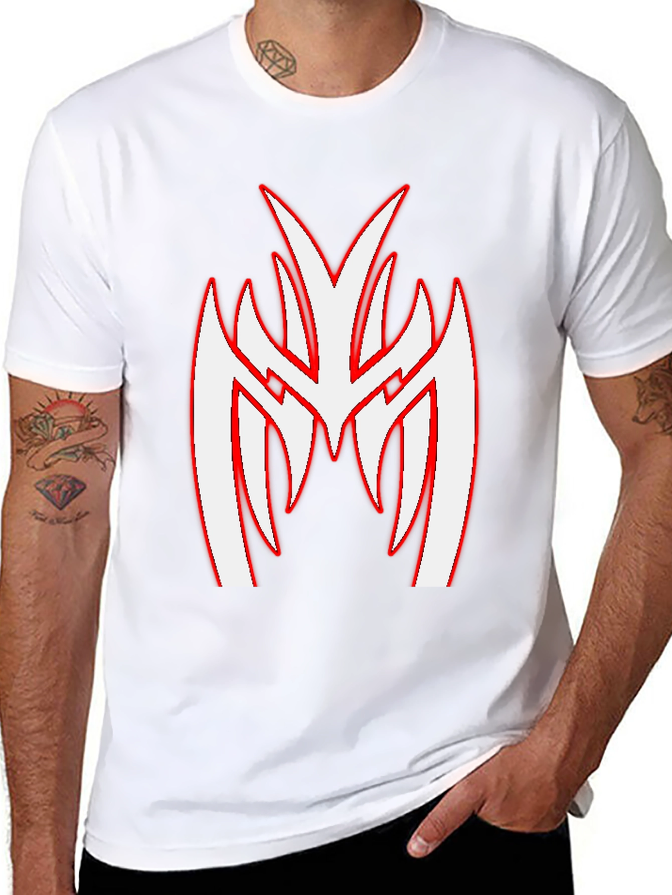 Black T-Shirt with Unique Graphic Print