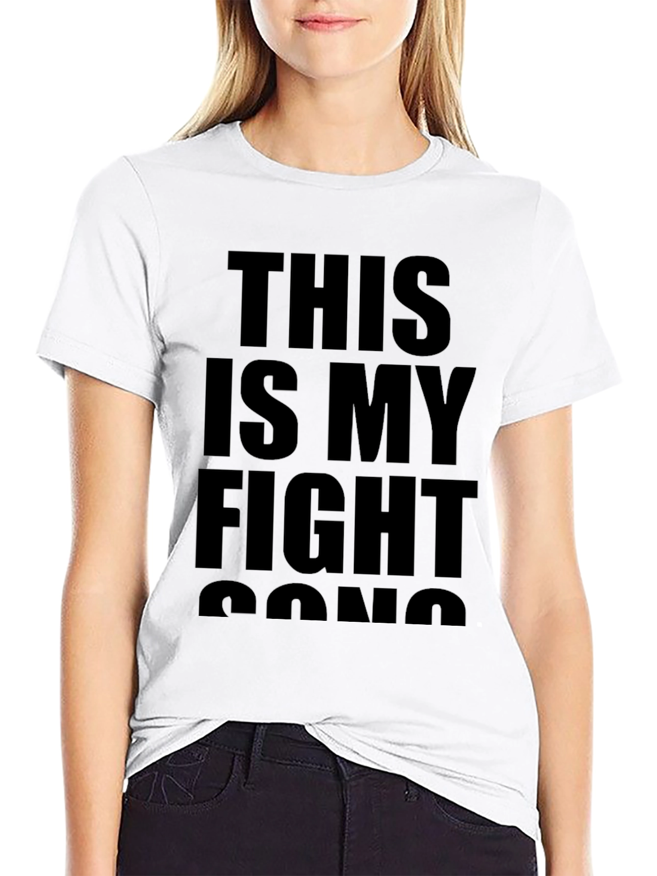 This Is My Fight Song Black Graphic Tee