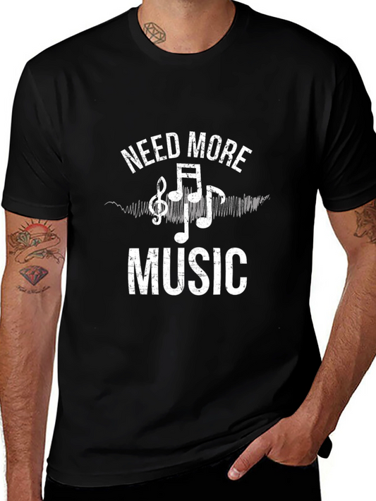 Need More Music Black T-Shirt