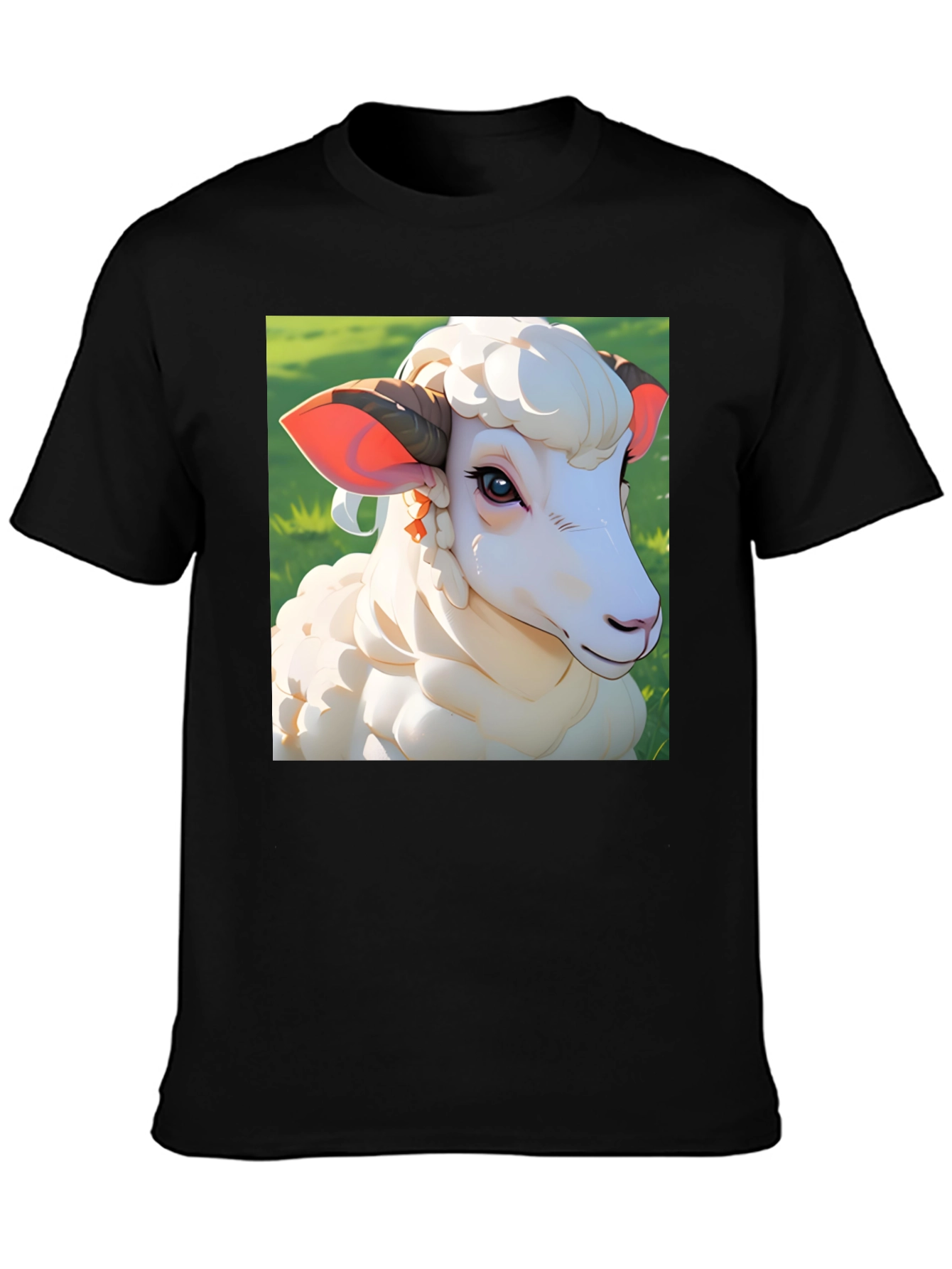 Artistic Sheep Graphic Tee - Stylish Animal Design