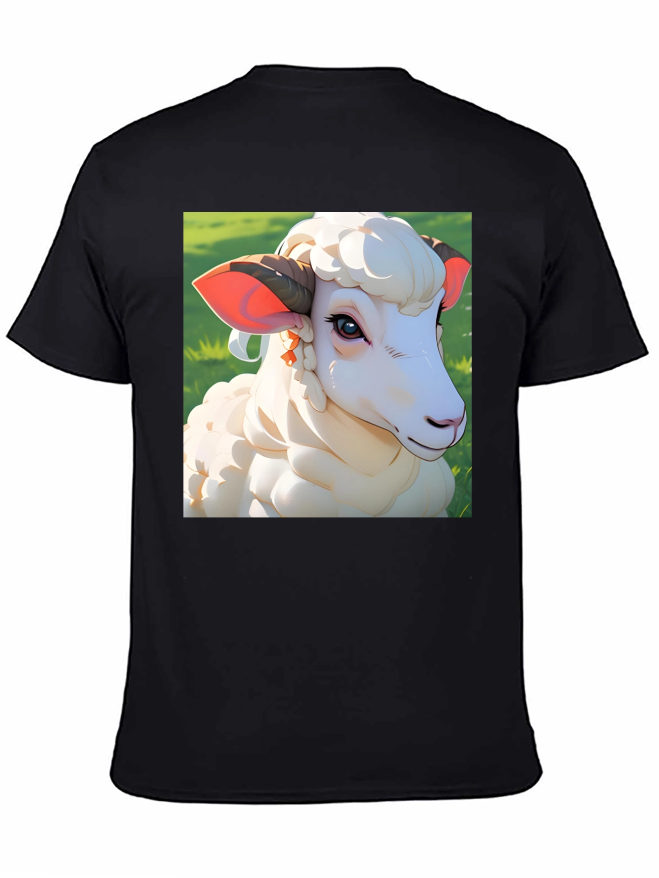 Artistic Sheep Graphic Tee - Stylish Animal Design