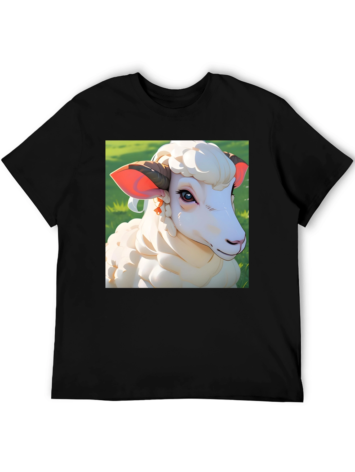 Artistic Sheep Graphic Tee - Stylish Animal Design
