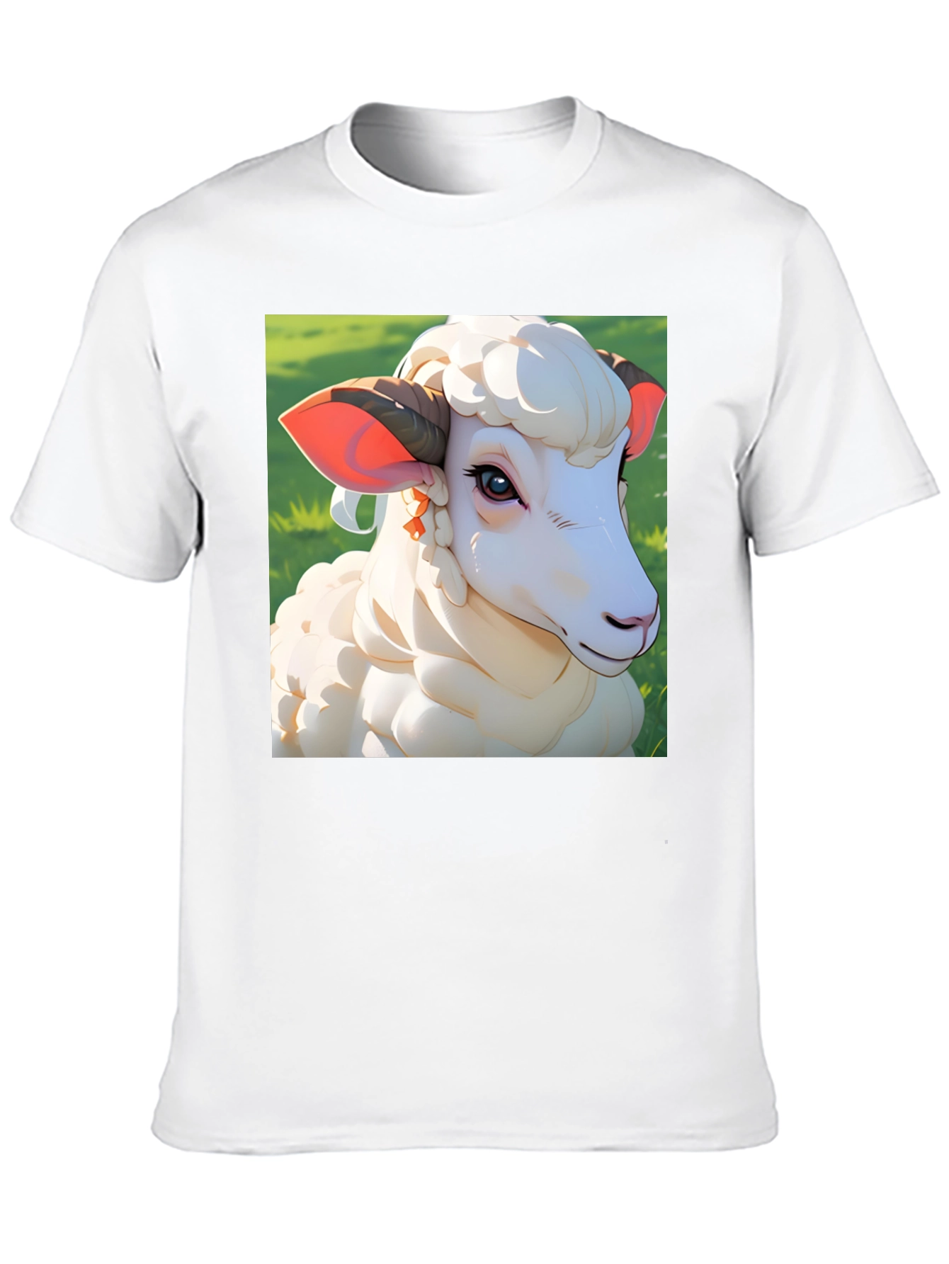 Artistic Sheep Graphic Tee - Stylish Animal Design