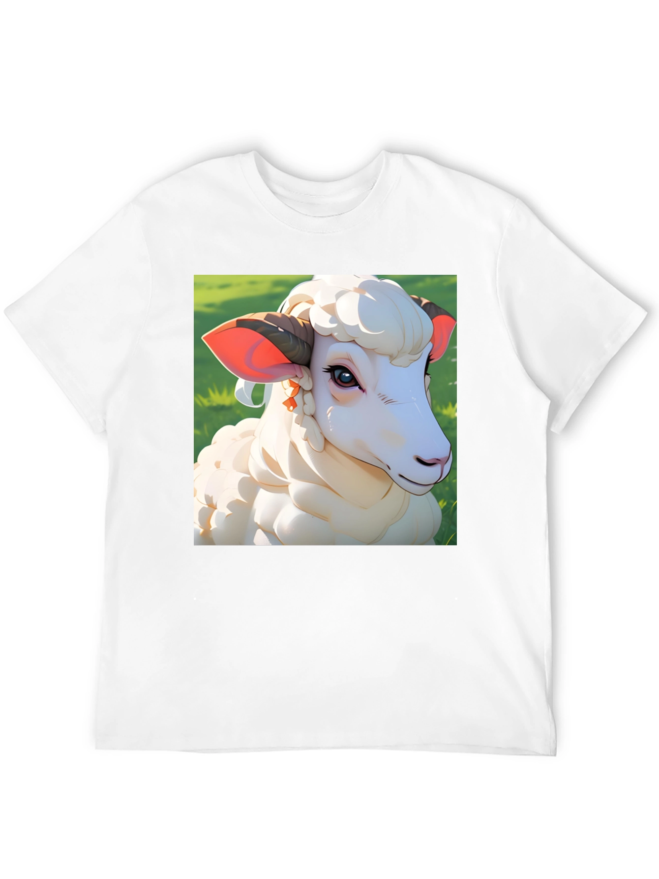 Artistic Sheep Graphic Tee - Stylish Animal Design