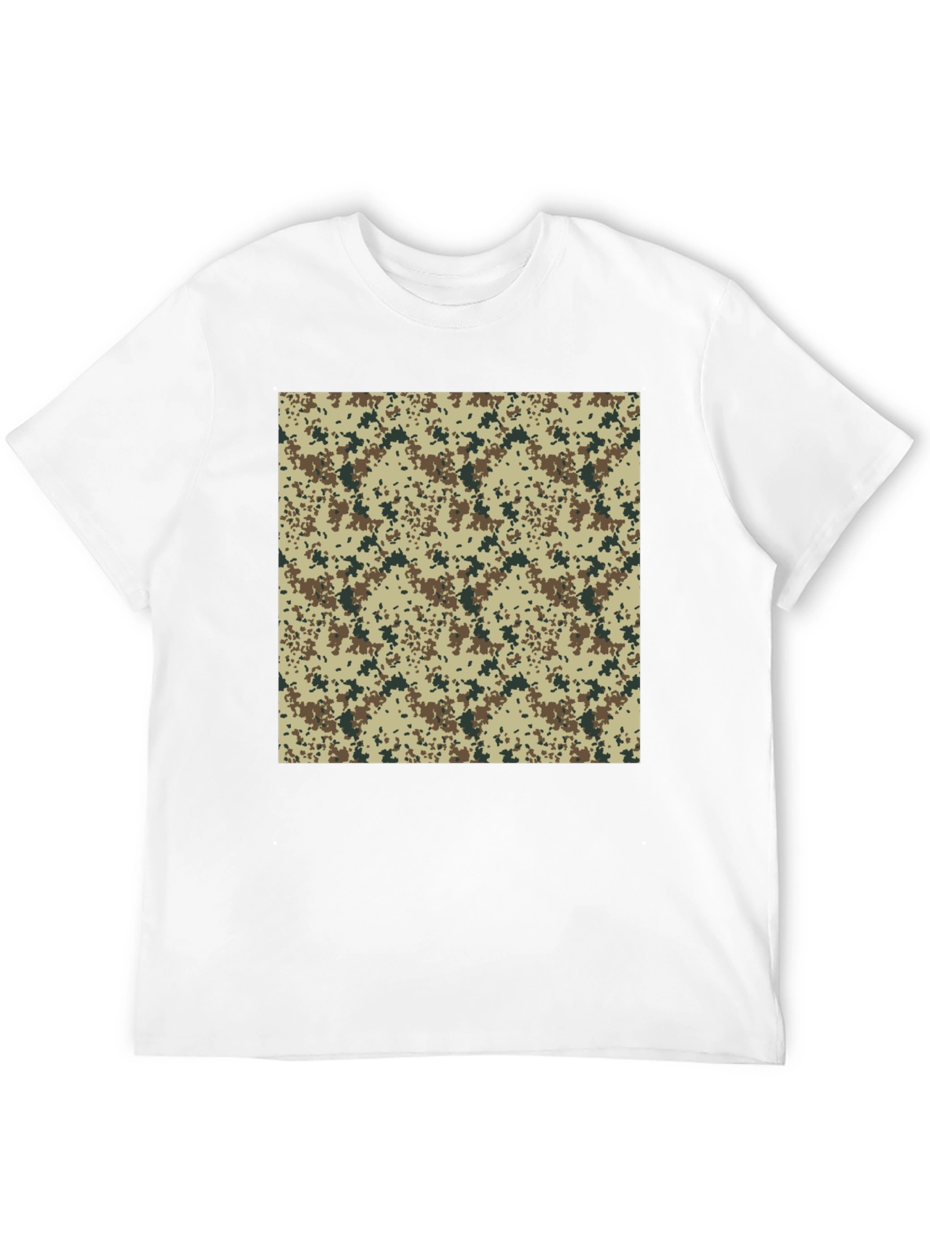 Camouflage Print Black T-Shirt