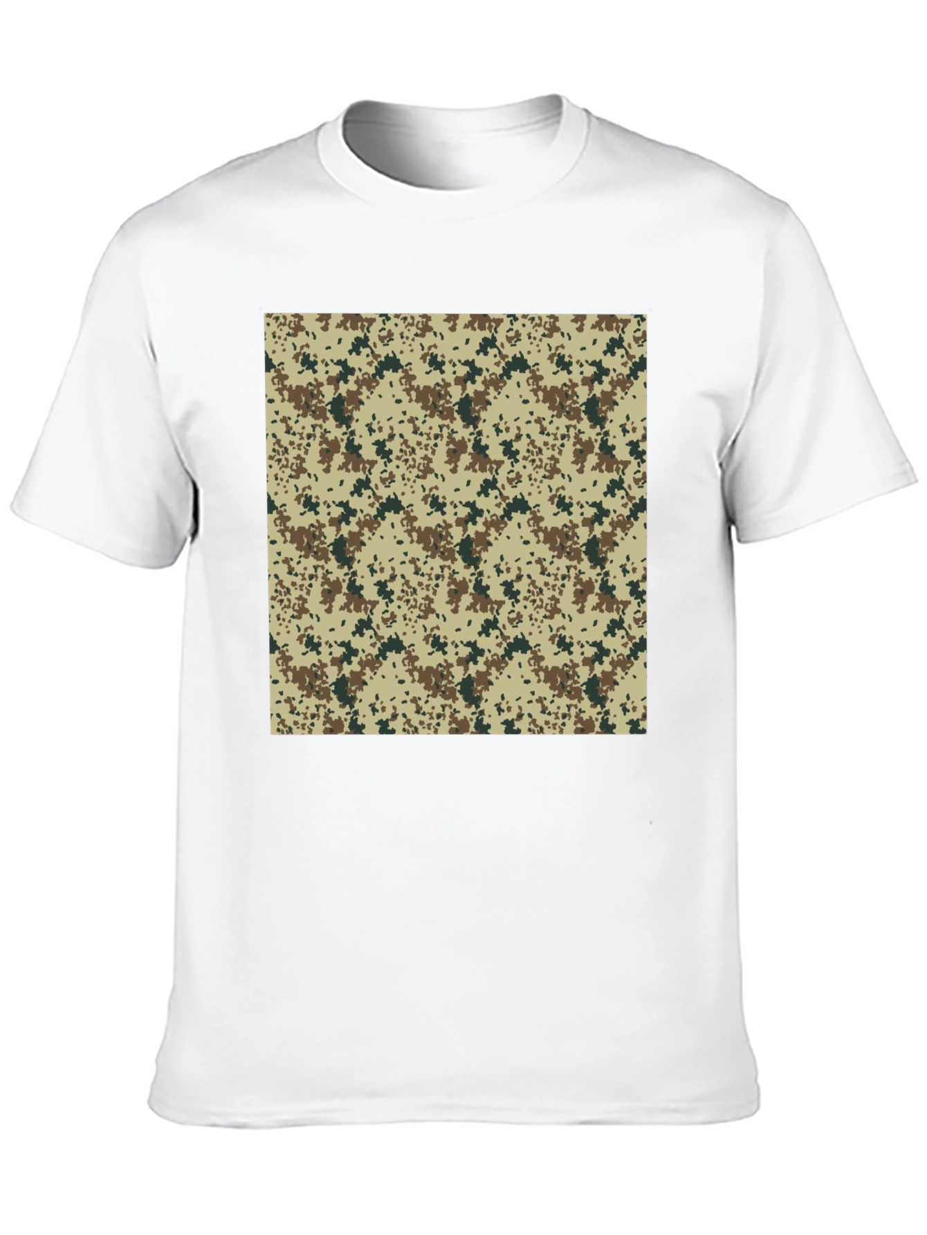 Camouflage Print Black T-Shirt