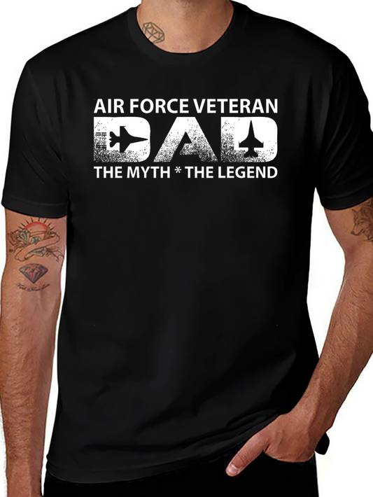 Air Force Veteran Dad T-Shirt - The Myth The Legend