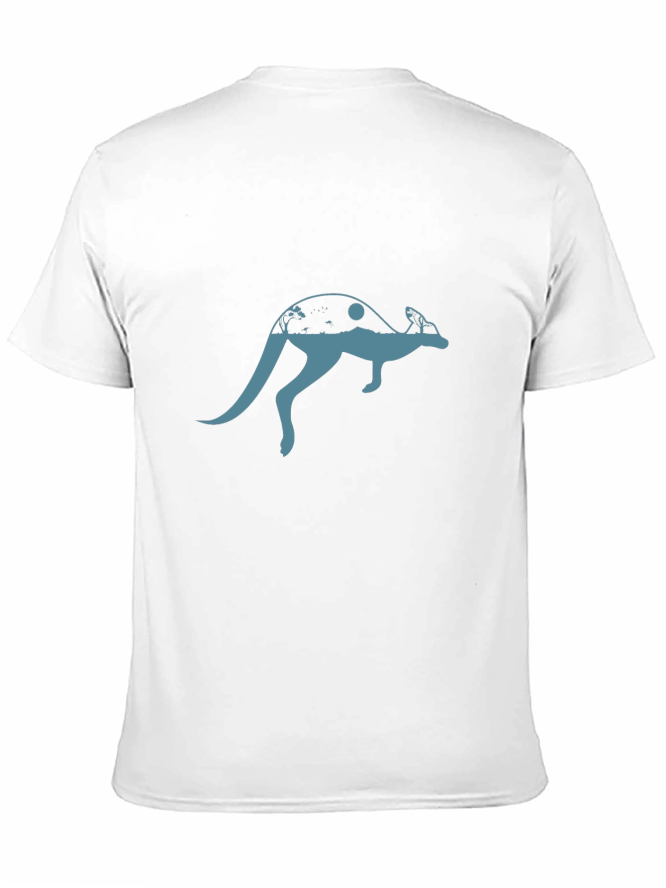 Kangaroo Silhouette Graphic Tee - Black