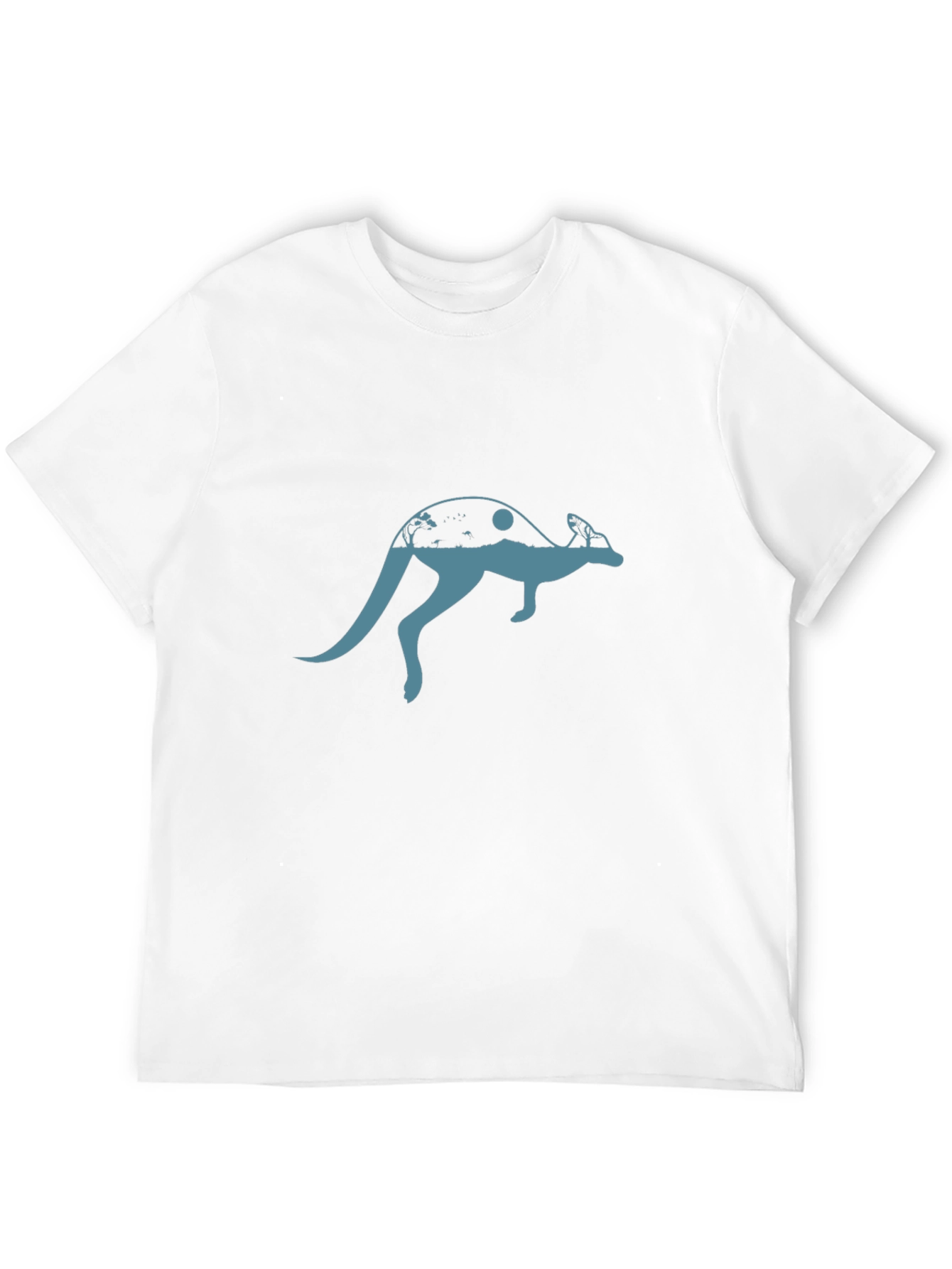 Kangaroo Silhouette Graphic Tee - Black