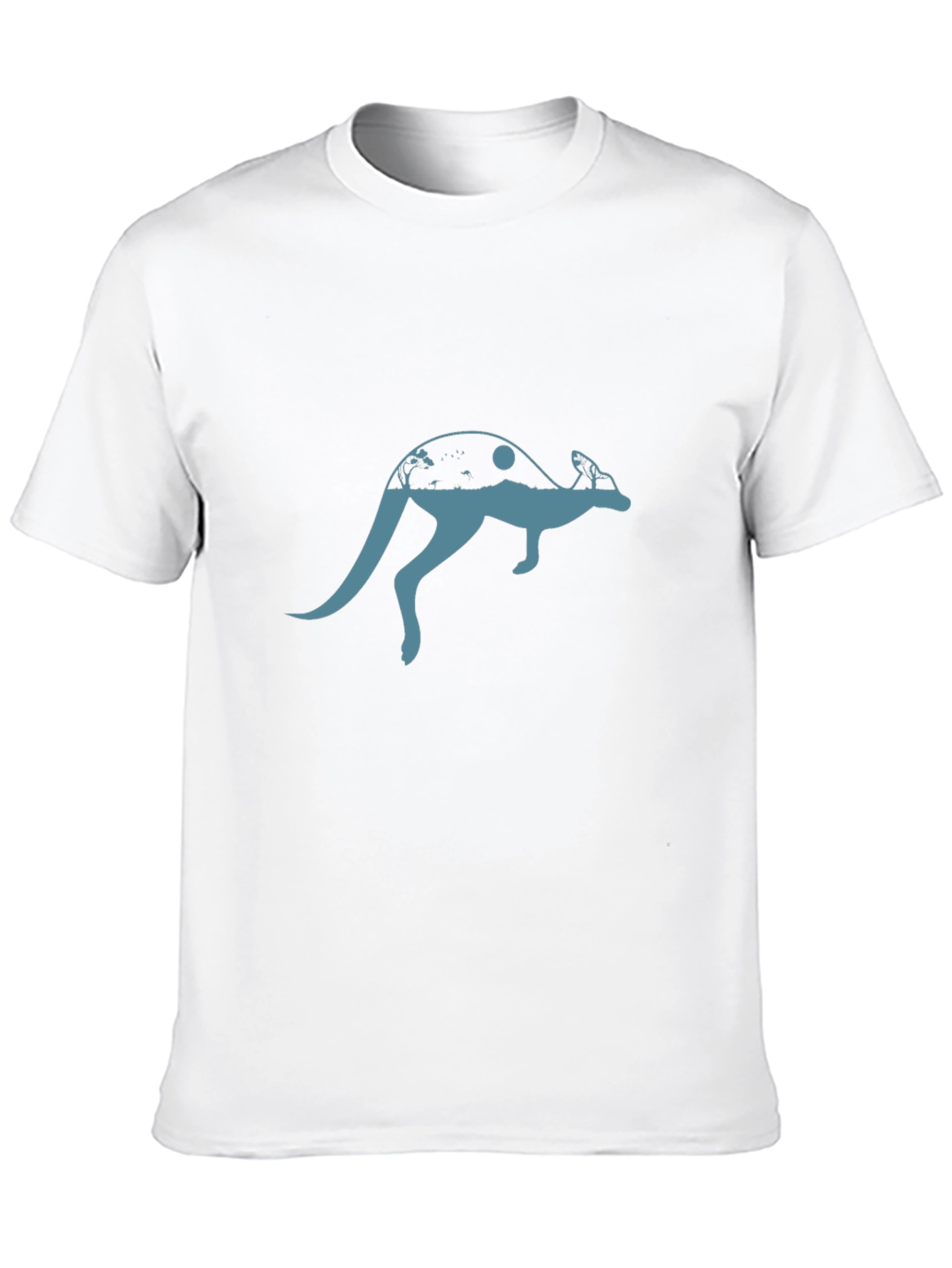 Kangaroo Silhouette Graphic Tee - Black