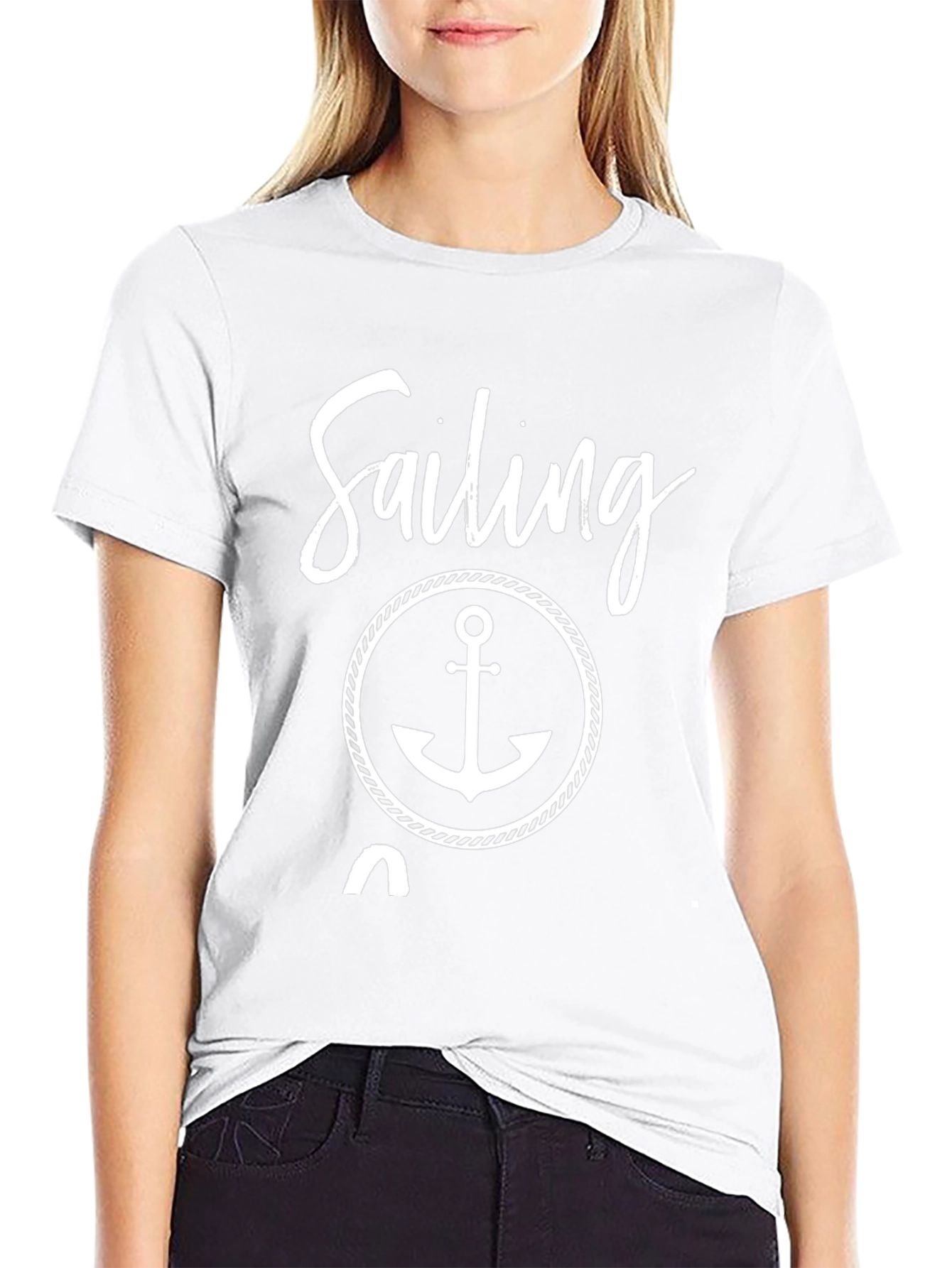 Sailing Anchor Graphic Tee - Nautical Style