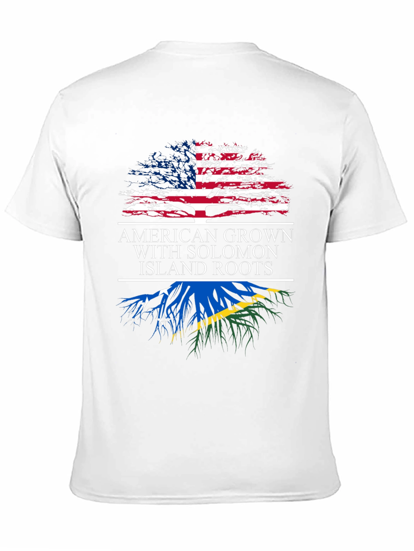 American Grown with Solomon Island Roots T-Shirt
