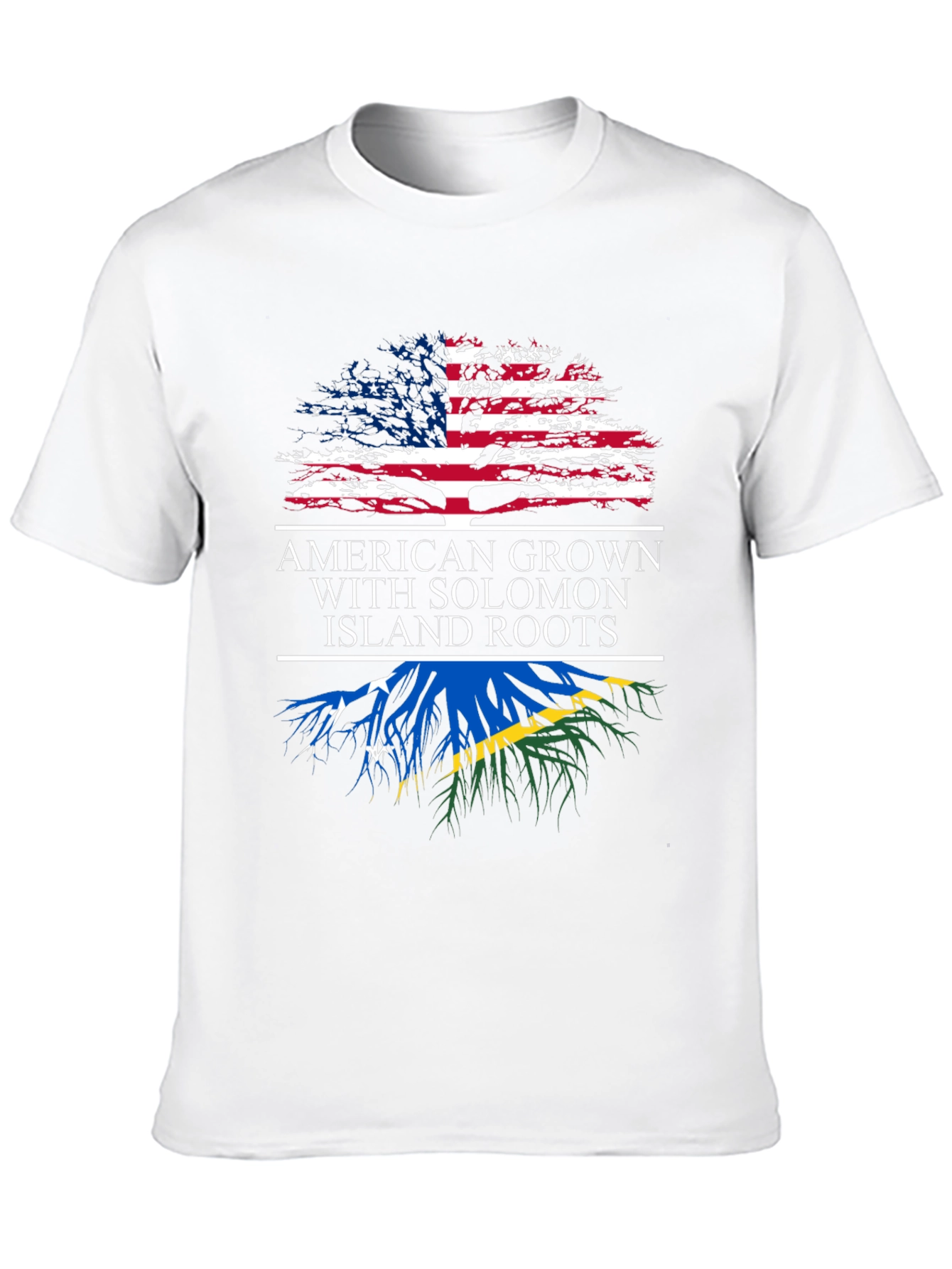 American Grown with Solomon Island Roots T-Shirt
