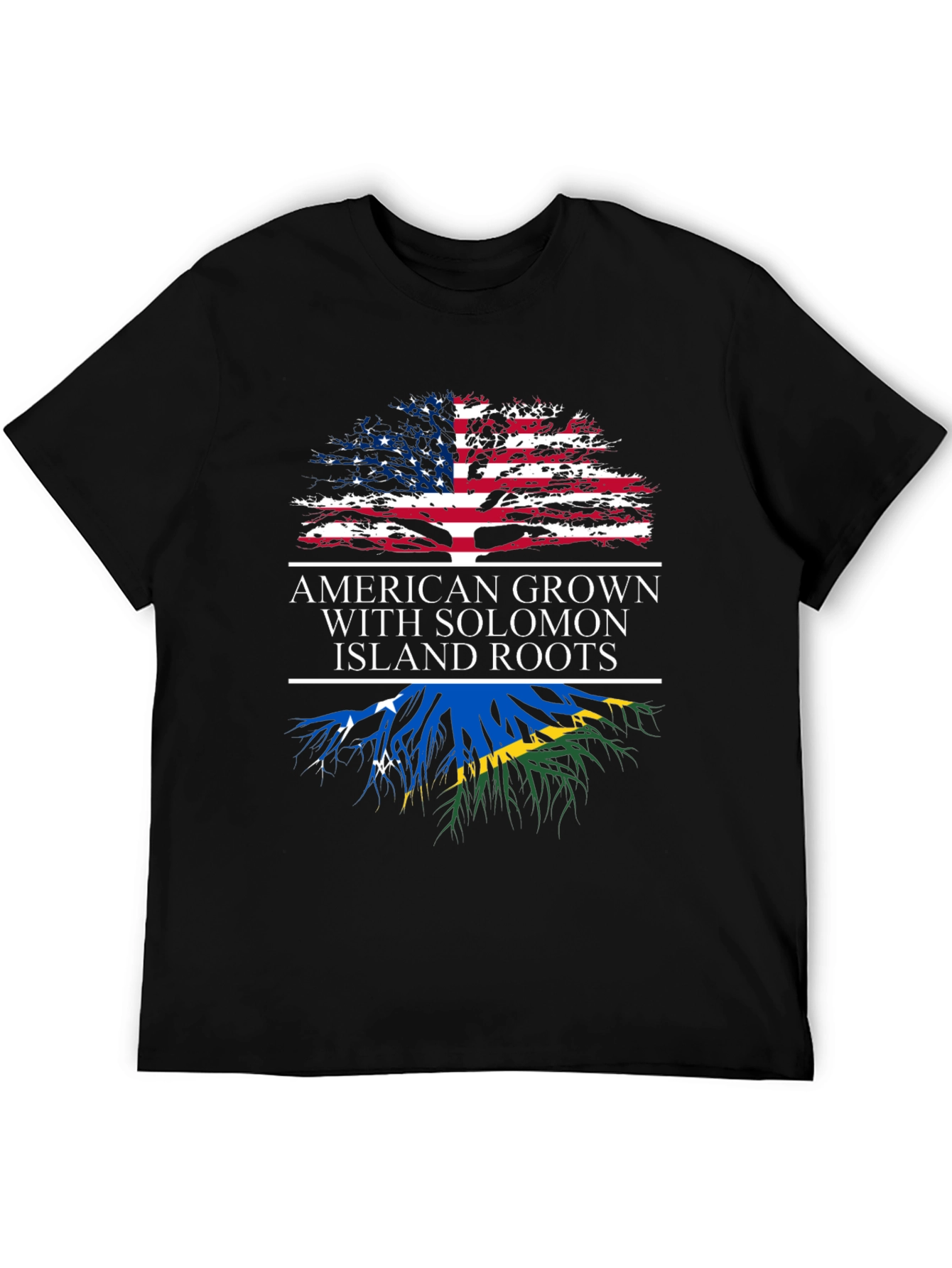 American Grown with Solomon Island Roots T-Shirt