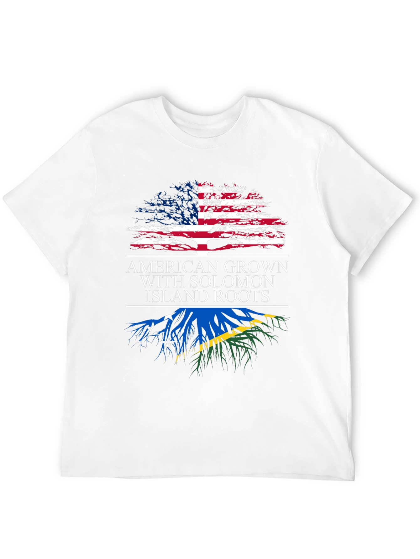 American Grown with Solomon Island Roots T-Shirt