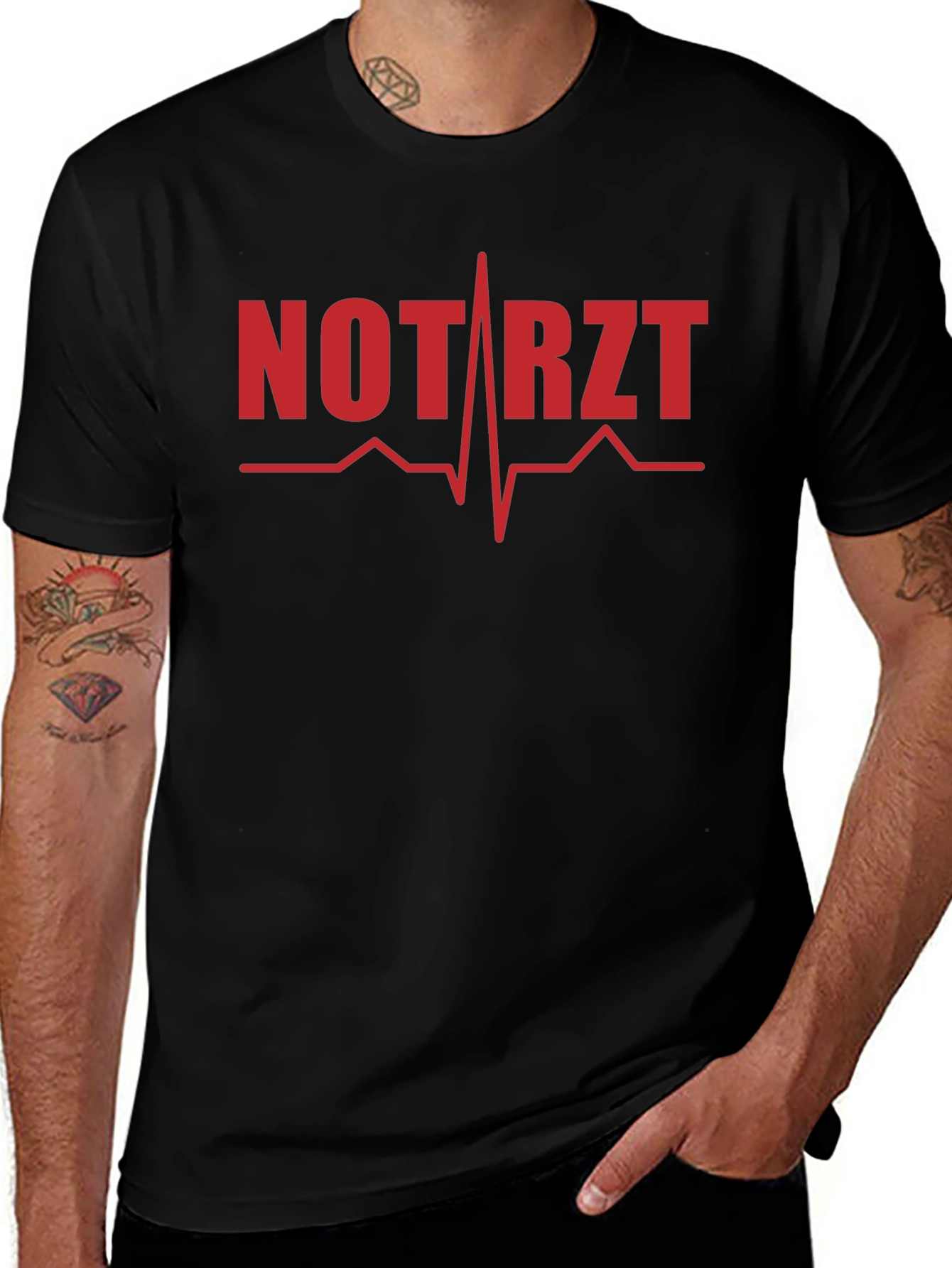 NOTARZT Lifeline T-Shirt - Black Cotton Tee
