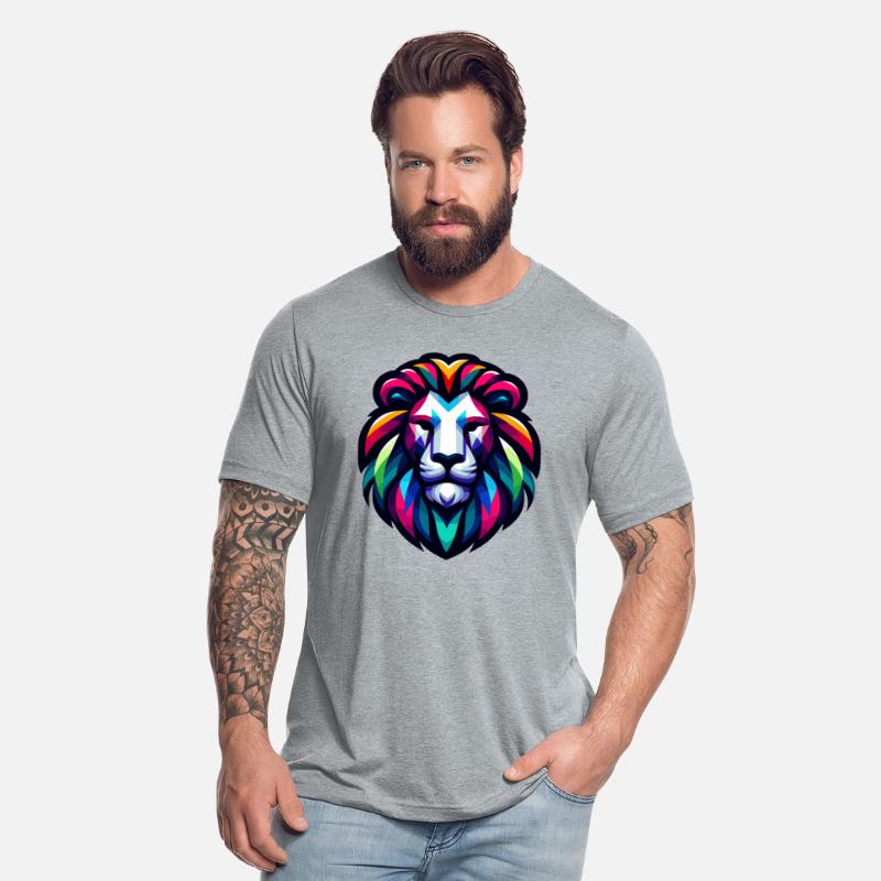Vibrant Spectrum Lion - Abstract Wildlife Majesty