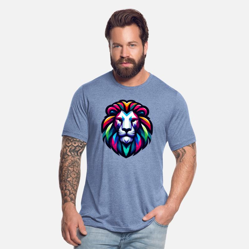 Vibrant Spectrum Lion - Abstract Wildlife Majesty
