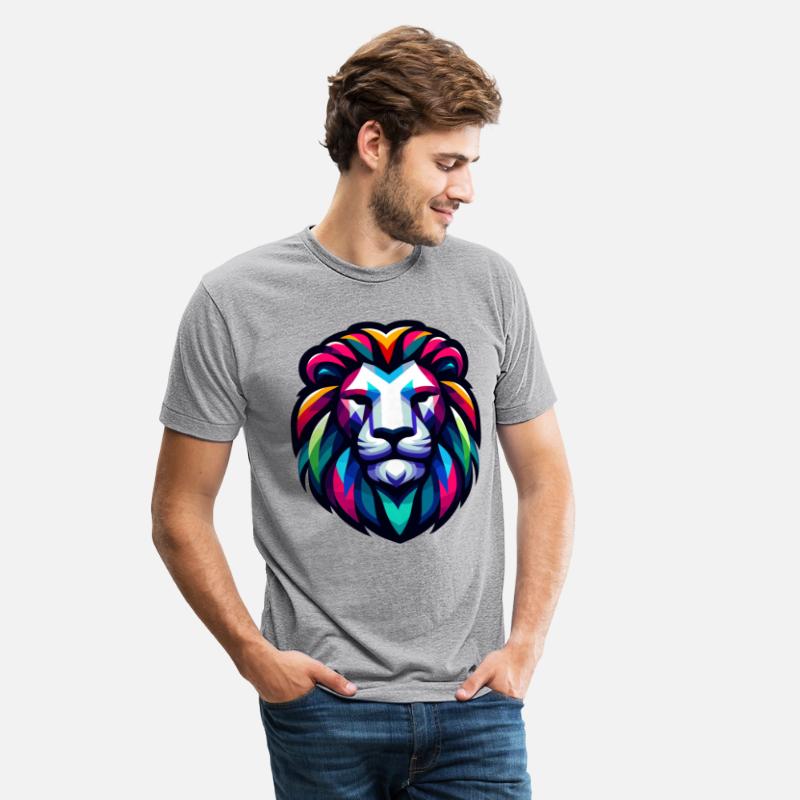 Vibrant Spectrum Lion - Abstract Wildlife Majesty