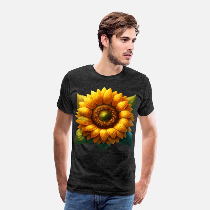 Vibrant Sunflower With Dew Drops