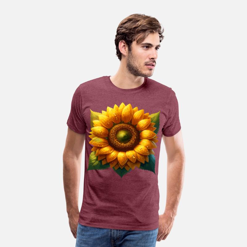 Vibrant Sunflower With Dew Drops