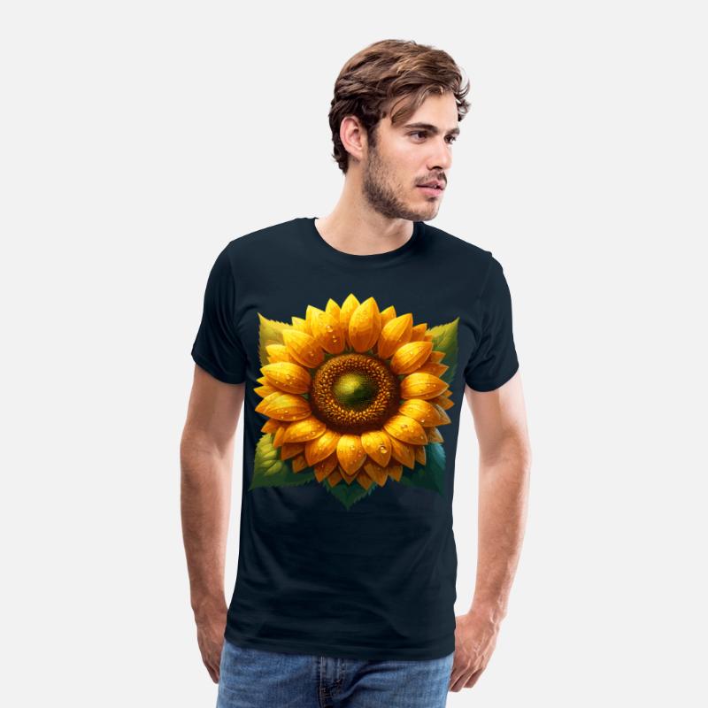 Vibrant Sunflower With Dew Drops
