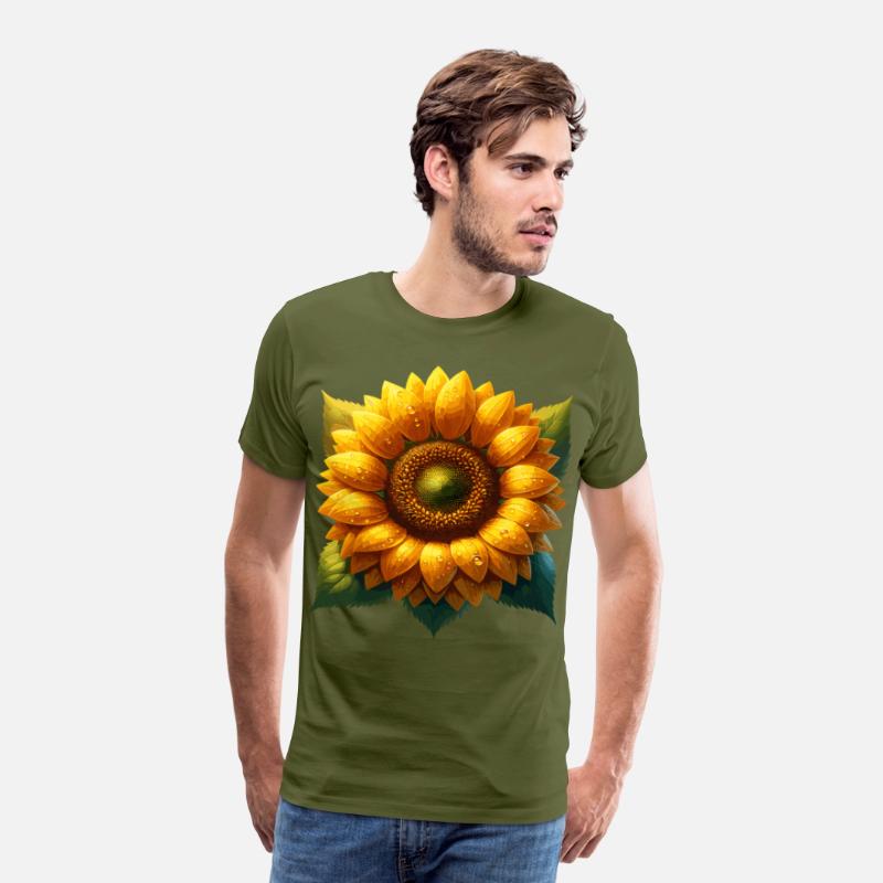Vibrant Sunflower With Dew Drops