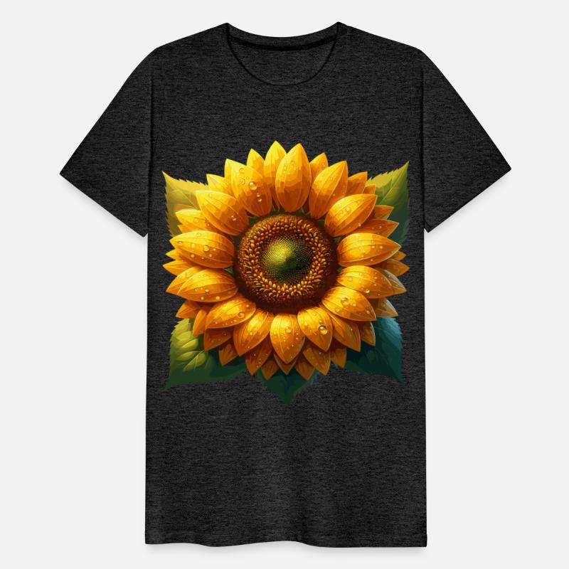 Vibrant Sunflower With Dew Drops