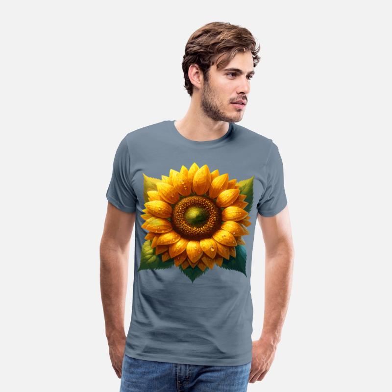 Vibrant Sunflower With Dew Drops