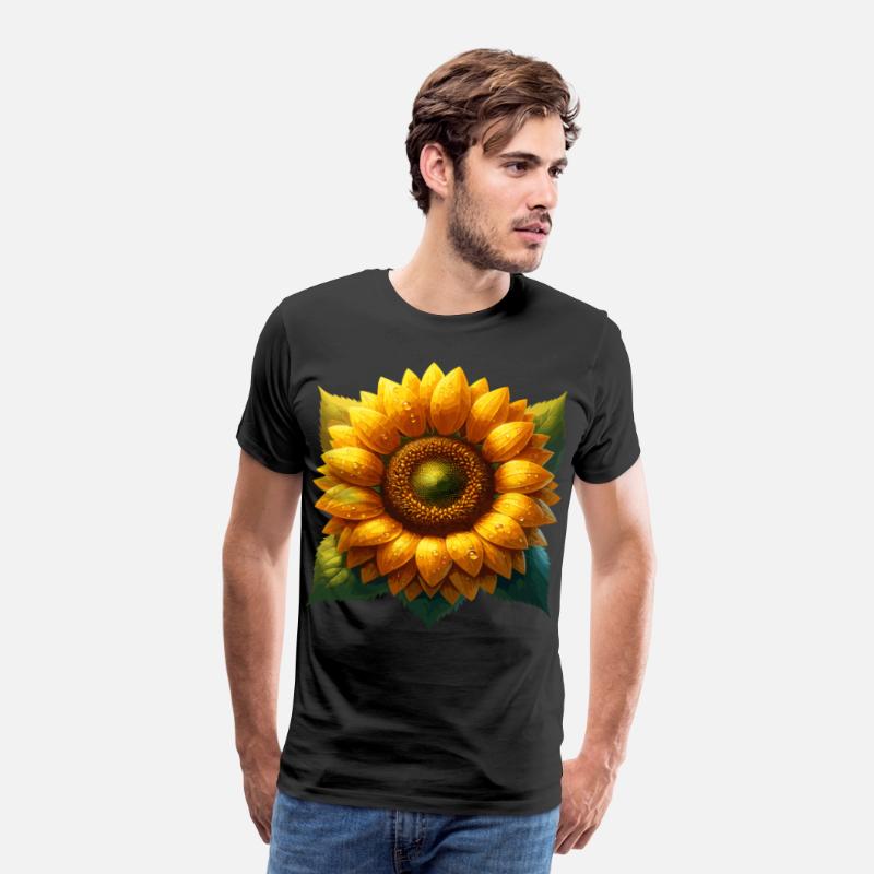 Vibrant Sunflower With Dew Drops