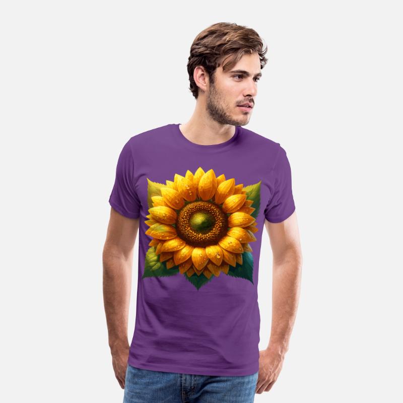 Vibrant Sunflower With Dew Drops
