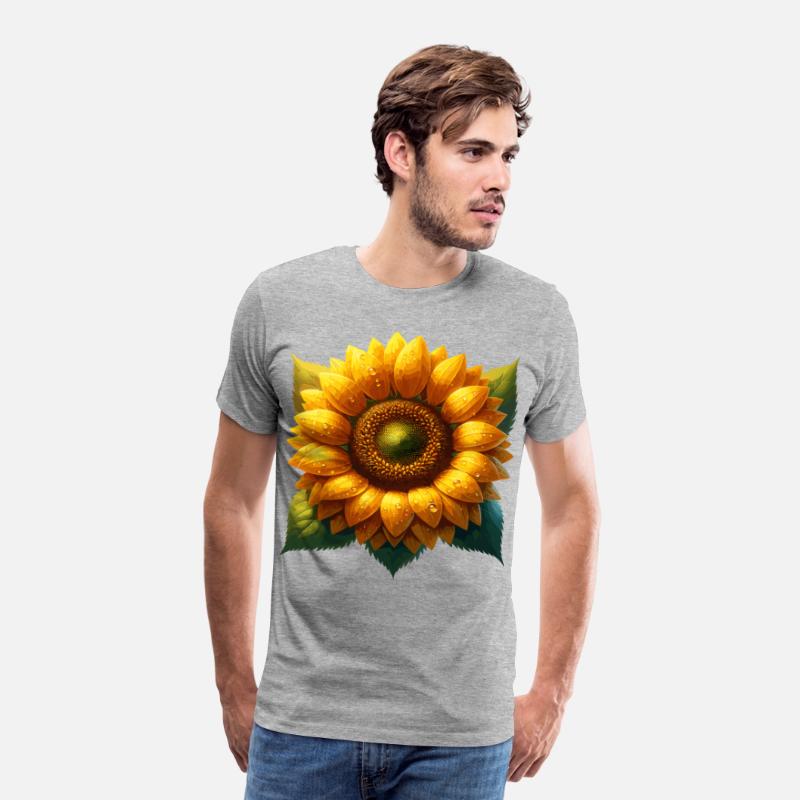 Vibrant Sunflower With Dew Drops