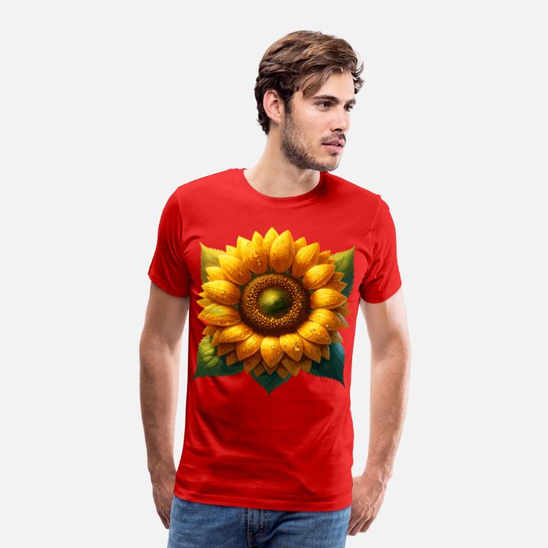 Vibrant Sunflower With Dew Drops