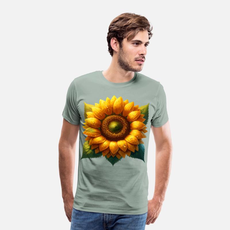 Vibrant Sunflower With Dew Drops