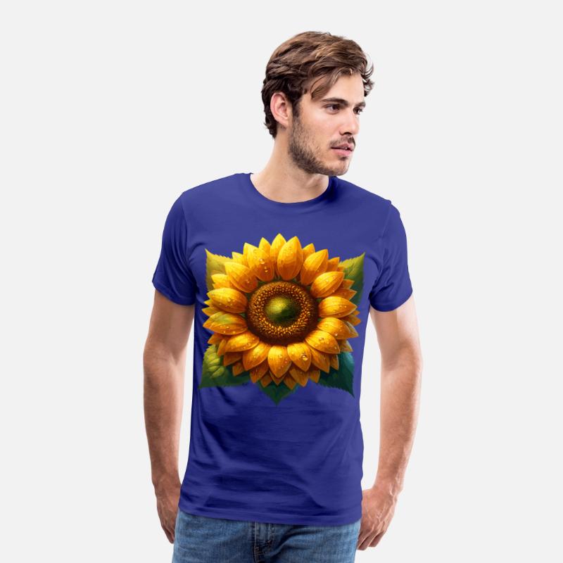 Vibrant Sunflower With Dew Drops