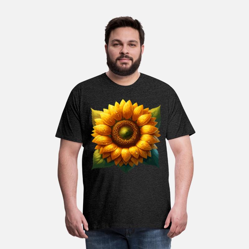 Vibrant Sunflower With Dew Drops