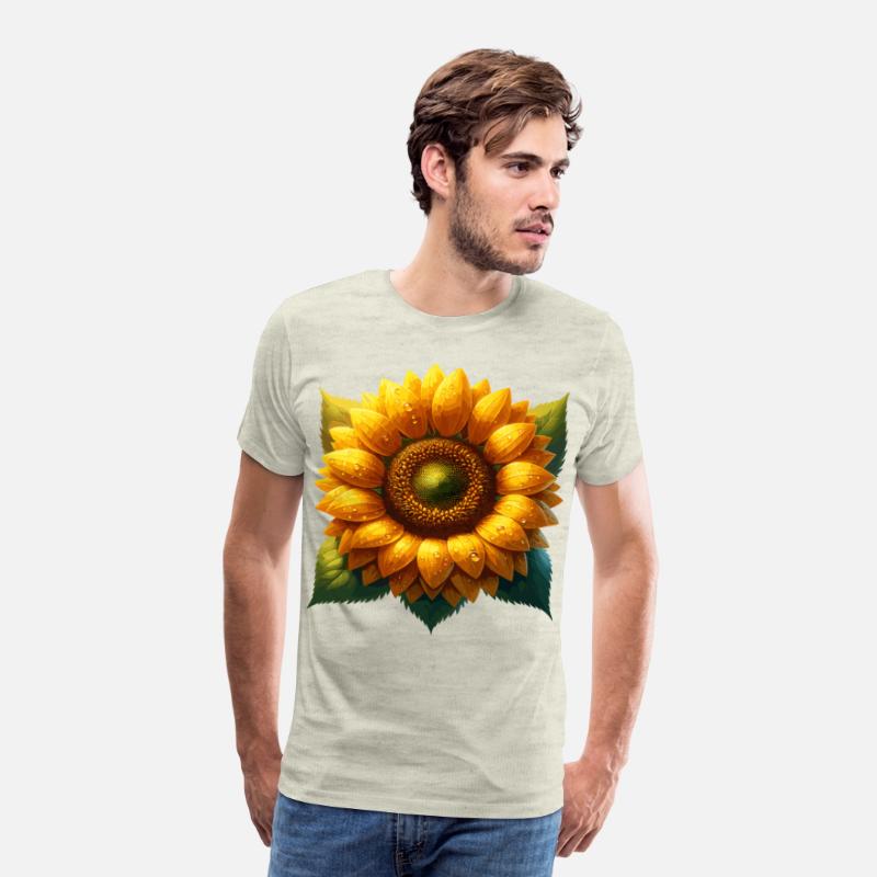 Vibrant Sunflower With Dew Drops