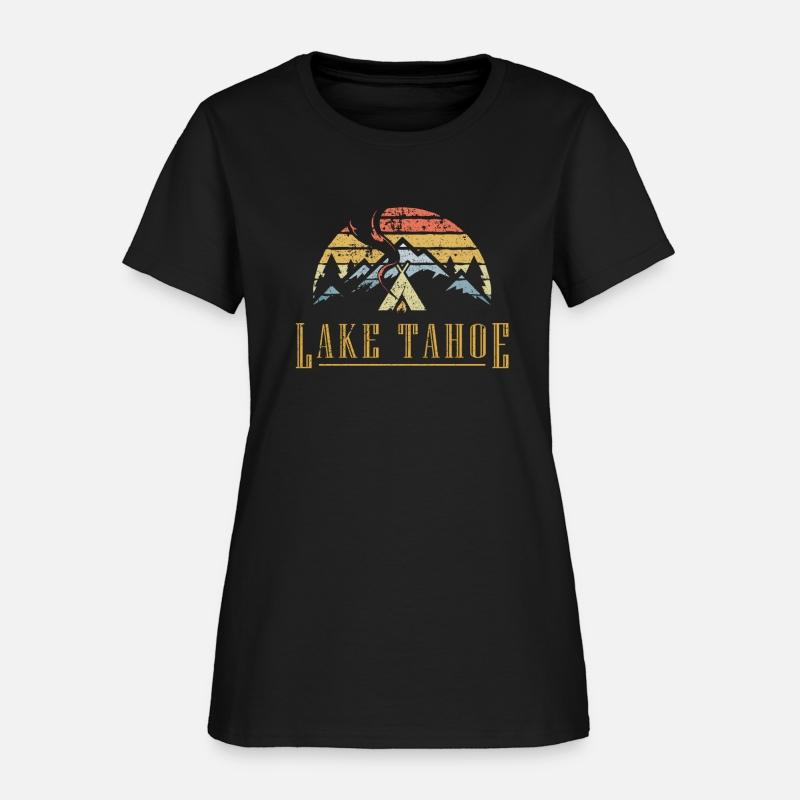 Vintage Lake Tahoe Campground Campfire Long Sleeve
