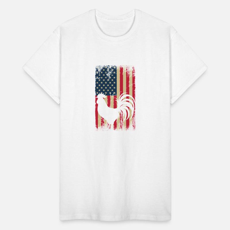 Vintage US Flag Cock Fight Gamefowl American