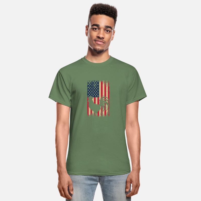 Vintage US Flag Cock Fight Gamefowl American