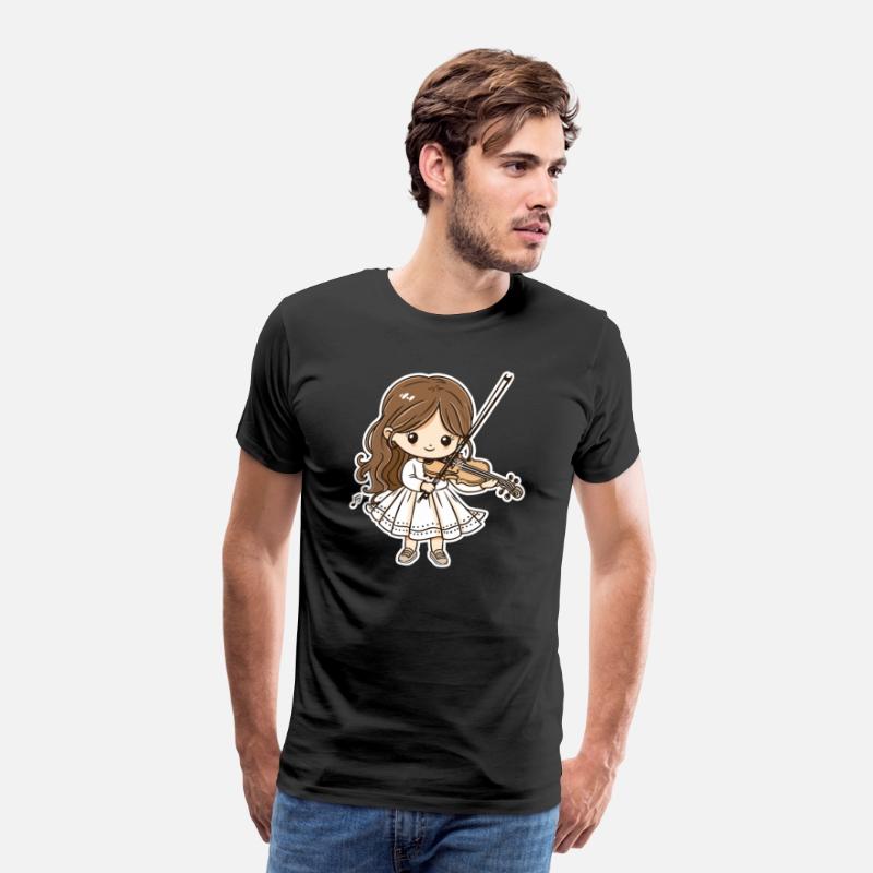 Violin Girl Cartoon Style